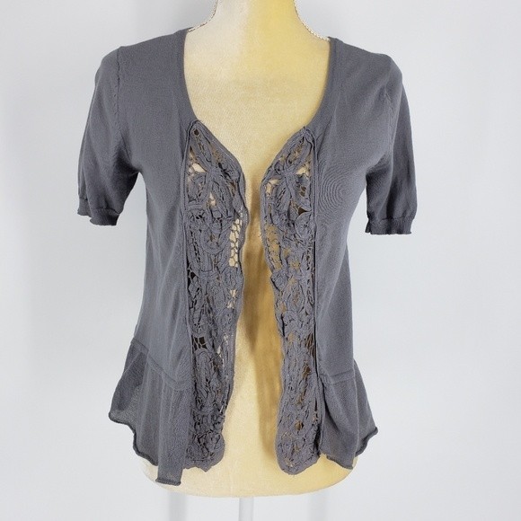 Pins And Needles Open Front Peplum Cardigan - S - Picture 1 of 7